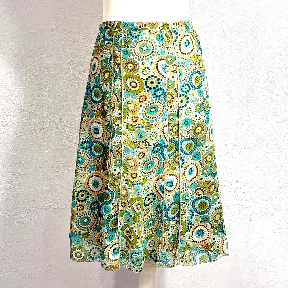 Allison Taylor Paneled Skirt, Fully Lined, Size 12, Side Zipper, Light Fabric